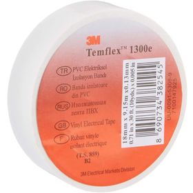 3M Temflex İzole 18 mm 1300E Beyaz Elektrik Bandı