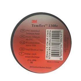 3M Temflex İzole 18mm 1300E Siyah Elektrik Bandı
