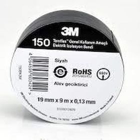 3M XZ004602904 1300E Siyah Temflex Pvc Bant