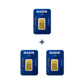 3X2.5 gr 24 Ayar Külçe Altın