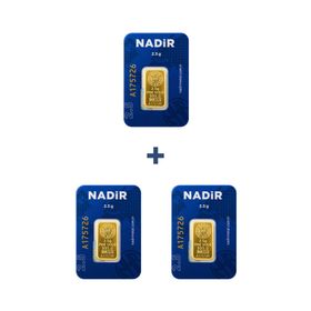3X2.5 gr 24 Ayar Külçe Altın
