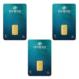 3X5 gr 24 Ayar Külçe Altın