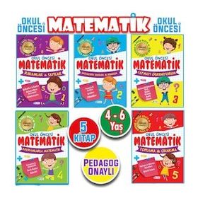 4 - 5 - 6 Yaş Okul Öncesi Matematik Çalışmaları Seti 5 Kitap