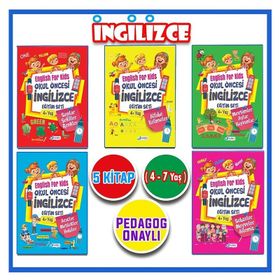 4 - 7 Yaş İngilizce Eğitim Seti 5 Kitap