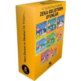 4-7 Yaş Okul Öncesi Çocuklar İçin Zeka Geliştiren Oyunlar - 8 Kitap Takım - Kolektif