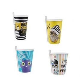 4 Adet 400 Ml Kendinden Pipetli Bardak