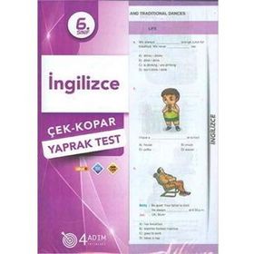 4 Adım Yayınları 6. Sınıf İngilizce Çek Kopar Yaprak Test