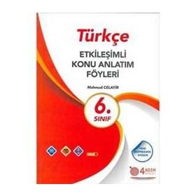 4 Adım Yayınları 6. Sınıf Türkçe Etkileşimli Konu Anlatım Föyleri