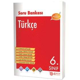 4 Adım Yayınları 6. Sınıf Türkçe Soru Bankası
