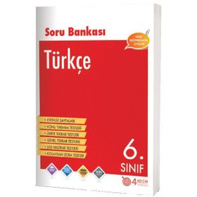 4 Adım Yayınları 6. Sınıf Türkçe Soru Bankası