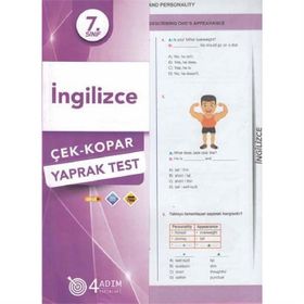 4 Adım Yayınları 7. Sınıf İngilizce Çek Kopar Yaprak Test