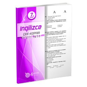4 Adım Yayınları 7. Sınıf İngilizce Çek Kopar Yaprak Test
