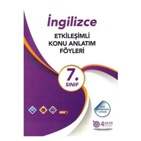 4 Adım Yayınları 7. Sınıf İngilizce Etkileşimli Konu Anlatım Föyleri