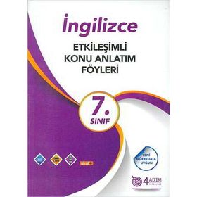 4 Adım Yayınları 7. Sınıf İngilizce Etkileşimli Konu Anlatım Föyleri
