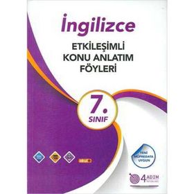4 Adım Yayınları 7. Sınıf İngilizce Etkileşimli Konu Anlatım Föyleri