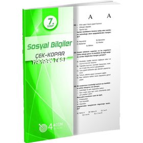 4 Adım Yayınları 7. Sınıf Sosyal Bilgiler Çek Kopar Yaprak Test