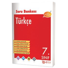 4 Adım Yayınları 7. Sınıf Türkçe Soru Bankası