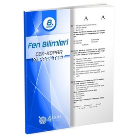 4 Adım Yayınları 8. Sınıf Fen Bilimleri Çek Kopar Yaprak Test