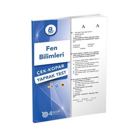4 Adım Yayınları 8. Sınıf Fen Bilimleri Çek Kopar Yaprak Test