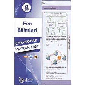 4 Adım Yayınları 8. Sınıf Fen Bilimleri Çek Kopar Yaprak Test