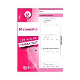 4 Adım Yayınları 8. Sınıf Matematik Çek Kopar Yaprak Test