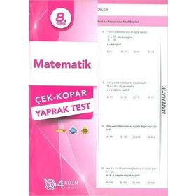 4 Adım Yayınları 8. Sınıf Matematik Çek Kopar Yaprak Test