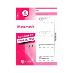 4 Adım Yayınları 8. Sınıf Matematik Çek Kopar Yaprak Test