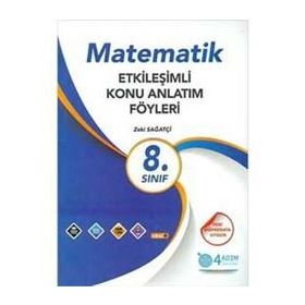 4 Adım Yayınları 8. Sınıf Matematik Etkileşimli Konu Anlatım Föyleri