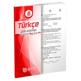 4 Adım Yayınları 8. Sınıf Türkçe Çek Kopar Yaprak Test