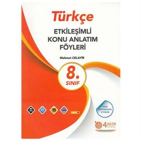 4 Adım Yayınları 8. Sınıf Türkçe Etkileşimli Konu Anlatım Föyleri