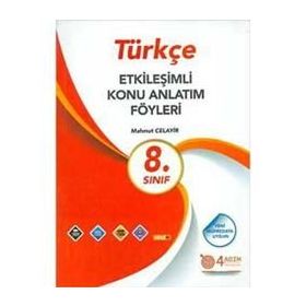 4 Adım Yayınları 8. Sınıf Türkçe Etkileşimli Konu Anlatım Föyleri