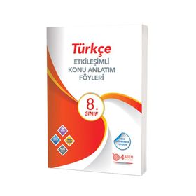 4 Adım Yayınları 8. Sınıf Türkçe Etkileşimli Konu Anlatım Föyleri