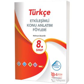 4 Adım Yayınları 8. Sınıf Türkçe Etkileşimli Konu Anlatım Föyleri