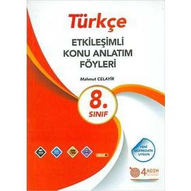 4 Adım Yayınları 8. Sınıf Türkçe Etkileşimli Konu Anlatım Föyleri