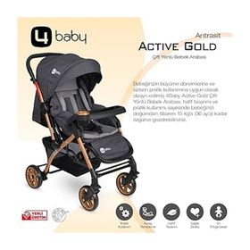 4 Baby AB-310 Active Gold Antrasit Çift Yön Bebek Arabası