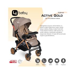 4 Baby Ab310 Active Gold Kahverengi Çift Yönlü Bebek Arabası