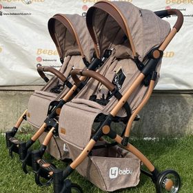 4 Baby İkiz Kabin Kahverengi Bebek Arabası