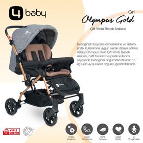 4 Baby Olympus Gold Antrasit Şase Çift Yönlü Bebek Arabası