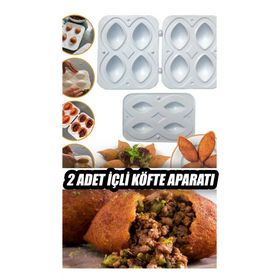 4 Bölmeli Pratik İçli Köfte Kalıbı Aparatı 2 Adet Dolgulu İçli Köfte Yapma Aparatı