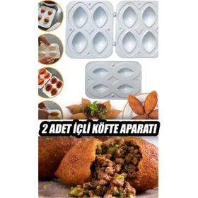 4 Bölmeli Pratik İçli Köfte Kalıbı Aparatı 2 Adet Dolgulu İçli Köfte Yapma Aparatı