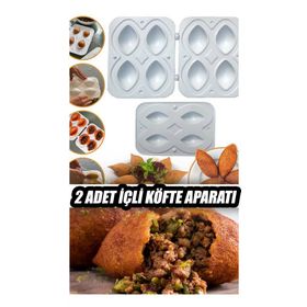 4 Bölmeli Pratik İçli Köfte Kalıbı Aparatı 2 Adet Dolgulu İçli Köfte Yapma Aparatı