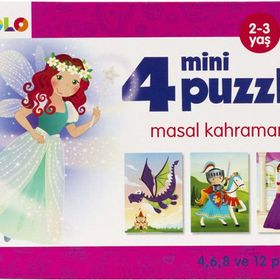 4 Mini Puzzle Masal Kahramanları 2-3 Yaş Eolo Yayıncılık