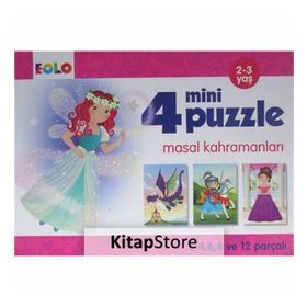 4 Mini Puzzle Masal Kahramanları 2-3 Yaş Eolo Yayıncılık