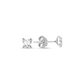 4 mm Kare Zirkon Tektaş Küpe