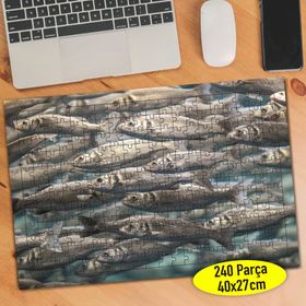 4 Okyanusun Derinliklerinde Balık Sürüsü 240 Parça Puzzle Yapboz