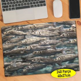4 Okyanusun Derinliklerinde Balık Sürüsü 240 Parça Puzzle Yapboz