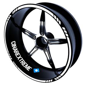 4 Parçalı Kesikli Jant Şeridi Sticker Reflektif & Floresan Renkler Çınar Extreme