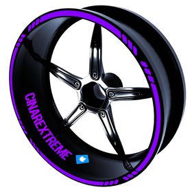 4 Parçalı Kesikli Jant Şeridi Sticker Reflektif & Floresan Renkler Çınar Extreme