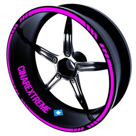 4 Parçalı Kesikli Jant Şeridi Sticker Reflektif & Floresan Renkler Çınar Extreme