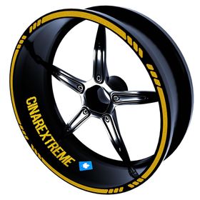4 Parçalı Kesikli Jant Şeridi Sticker Reflektif & Floresan Renkler Çınar Extreme